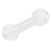 UV Acrylic Straight Barbell Clear 6G
