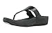 FitFlop Women's The Skinny Leather Toe-Thong Sandals, Black, 7 M US