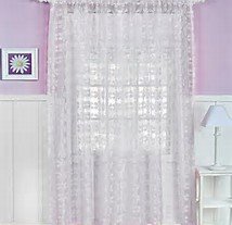 JCPenney Home Shower Curtain White Priscilla Layere- 70x72