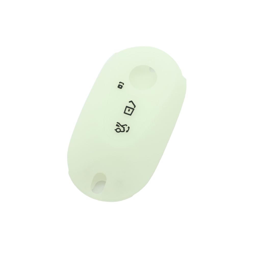 BROVACS Night Glow Silicone Cover Protector Case Holder Skin Jacket Compatible with MERCEDES BENZ 3 Button Remote Key Fob CV2953 Translucent