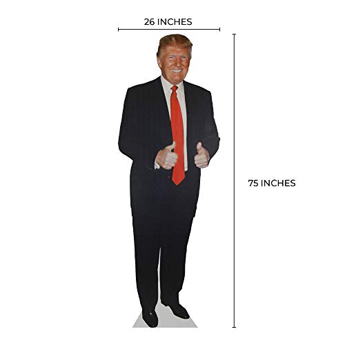 Lifesize Donald Trump Cardboard Cutout | Perfect for Parties, Events, and Photoshoots | Stands on its own and Folds Flat for Easy Storage | 6' 3" Tall, just Like The President of The United States