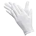 Tosnail 24 Pairs/48 Pieces White Cotton Gloves Large Cloth Gloves for Dry Hands, SPA Gloves, Eczema Moisturizing Gloves Inspection Gloves