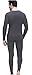 Men's Thermal Underwear Set Top & Bottom Fleece Lined, M1 Charcoal, Medium