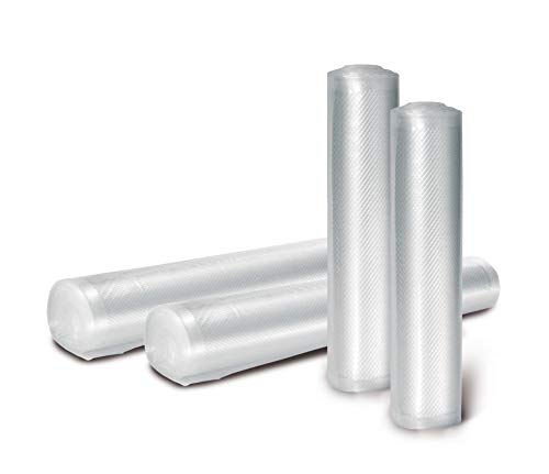 Fresherpack 20cm x 12 metre Roll BPA Free - Made in Italy- Vacuum Food Sealer Embossed Rolls (2 x Rolls Each 6m Long)