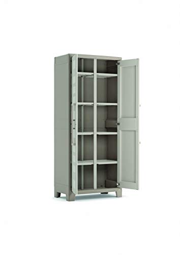 Keter Gulliver Kunststoffschrank / Besenschrank, Utility, beige, 80 x 44 x 182 cm – Bild 6