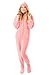 Big Feet Pjs Pink Hooded Plush Adult Womens Footed Pajamas Onesie