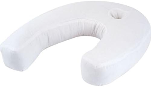 S&amp;M Side Sleeper Pillow J Shaped Special Shape Contours Zippered Pillow Cover Contour Pillow 22 x 17 Inches