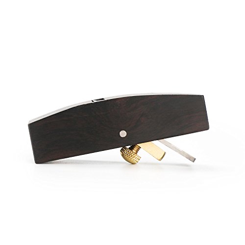 Mini Hand Planer, 0.3 inch Blade Width EnPoint Ebony Hand Plane for Woodworking Portable Planer Curved Bottom Convex Small Plane for Joinery Woodcraft Guitar Violin Viola Cello Wooden Music Instrument