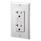 Leviton 7899-W 20 Amp 125 Volt, SmartlockPro GFCI, with Indicator Light, Nylon Wallplate and Screws Included, White