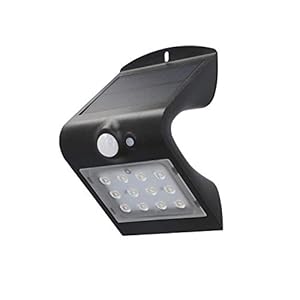 UNITEC LED zonne-wandlamp met 120° bewegingsmelder | 1,5 Watt | 220 Lumen | 4000 K | zonnelamp Outdoor | spatwaterdicht…