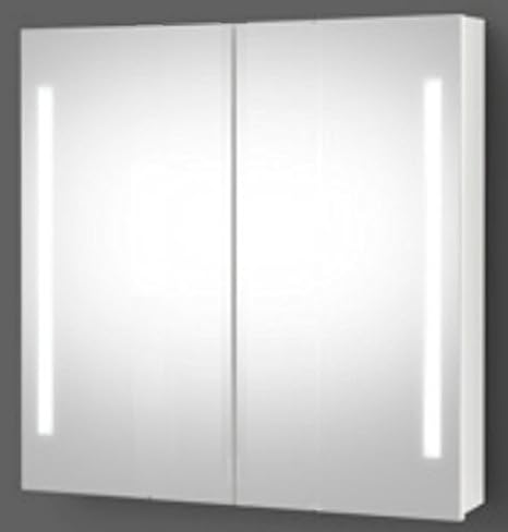 Planetmöbel LED Spiegelschrank Bad Badspiegel Spiegelschrank mit LED Beleuchtung (60 cm)