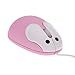 BestFire BC71794 Personalized Rabbit Unique Design Portable USB 1200 DPI Wired Small Optical Mouse for Computer Desktop Laptop Tablet Designed Specifically for Women Girls (Pink)