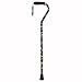 PCP Offset Handle Foam Grip Adjustable Cane, Butterfly Pattern
