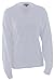 Edwards Garment Stylish V-Neck Jersey Stitch Sweater, White, Medium