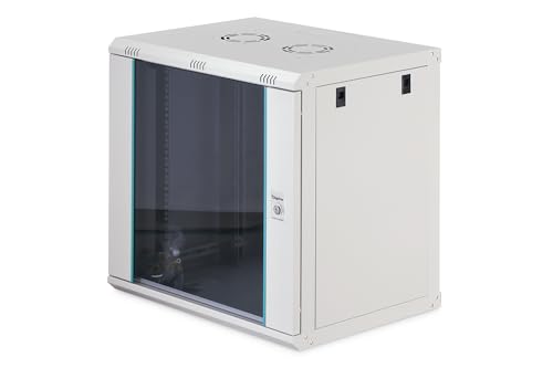 DIGITUS Netzwerkschrank - 19 Zoll Rack - 12HE - Wandmontage - 450mm Tiefe - Traglast 60kg - Dynamic Basic Serie - Grau