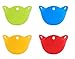 K-Brands Egg Poacher, Silicone Egg Poaching Cups for Microwave and Stovetop cooking - Food Grade BPA Free Silicone (4 Pack)