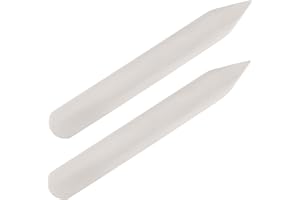 ENENES Real Bone Folder 2PCS Paper Creaser Bookbinding Tool Scoring Kit for Letter Opener Paper Crafting Card Making Scrapbooking Origami Projects and Leather Crafts (B)