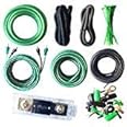 SoundBox 4 Gauge Amplifier Wiring Complete Kit, Extra Long 20 Foot Power & RCA Cables - Green