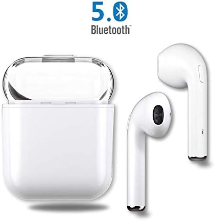 Jewo TWS 5.0 Bluetooth Wireless Headphones Stereo Earphones Wireless Sports Earphones for Apple iPhone for Samsung Galaxy for Android Smart Phones (white)