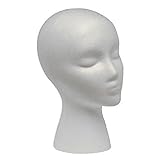 Styrofoam Mannequin Head with Female Face (1)