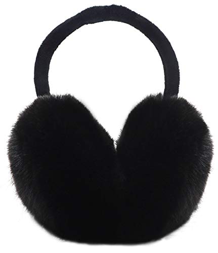 Bienvenu Women's Earmuffs for Winter, Adjustable Faux Fur Ear Muffs, Outdoor Headband Fuzzy Earwarmer