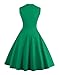 KILLREAL Women's Rockabilly A-Line Polka Dot Print Cocktail Vintage 50s Style Party Dress Green Medium