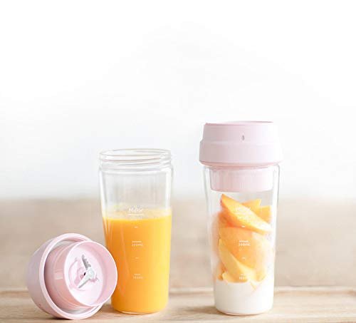 DJG Personal Glass Smoothie Mixer, Star Fruit Cup Lemon Juice Cup Electric Stirring Mini Millet Portable with Small Fruit Juicer - Thumbnail 2