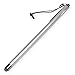BoxWave EverTouch Slimline Capacitive Stylus for iPad - Apple iPad Touch Screen Stylus w/ Thinner Barrel and Finer Point Ultra Durable FiberMesh Woven Fabric Tip for Ultra Responsive, Smoother Glide, and Increased Accuracy (Metallic Silver)
