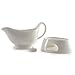 Norpro Porcelain Gravy Sauce Boat with Stand and Candle