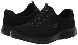 Skechers Women's Summits Sneaker, Black/White, 8.5