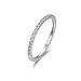 Hafeez Center 1.5mm Rhodium Plated Sterling Silver Riviera Petite Micropave Cubic Zirconia CZ Half Eternity Ring