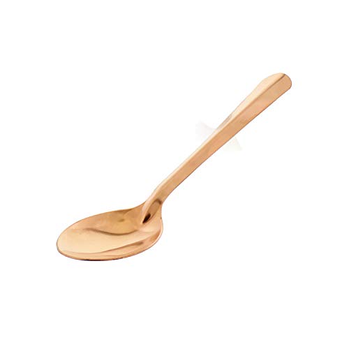 Cheftor Pure Solid 100% Copper 6 inch Spoon Tableware Classic Traditional Utensils Kitchen Dinning Accessory Ayurveda Health
