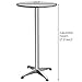 Giantex Bistro Bar Table Aluminium Round Folding Table with Adjustable Height 27.5''-44.5''