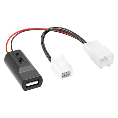 Dongar Dashcam Power Adapter (10-pin Type H) for Hyundai/Kia. Compatible with Select Models, Ioniq, EV6, and More. Connects to Rearview Mirror, Built-in USB Power Source, Easy to Install