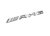 YIKA Original Size Car Logo Silve Badge Decal Emblem Car Sticker for Mercedes Benz AMG Sticker 4MATIC Rear Marker … (3D- AMG)