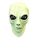 Glow in The Dark Alien Face Mask with Alien Bendable Toy Keychain Green