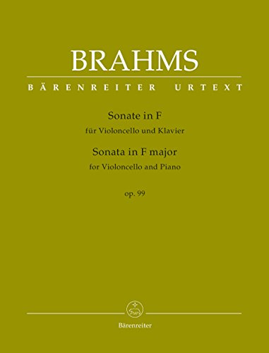 Johannes Brahms: Sonata in F major for Violoncello and Piano op. 99 - Barenreiter Urtext Edition