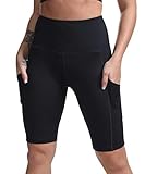 DILANNI Women's 8'' High Waisted Activewear Workout Bike Yoga Shorts with Pockets Spandex Athletic Short Pants
