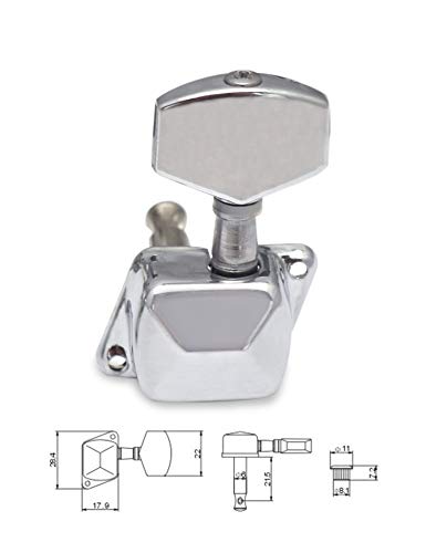 image for Metallor Semiclosed String Tuning Pegs Machine Heads Tuners 3L 3R Elec