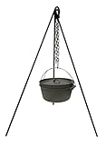 STANSPORT Cast Iron Camping Tripod for Outdoor Campfire Cooking