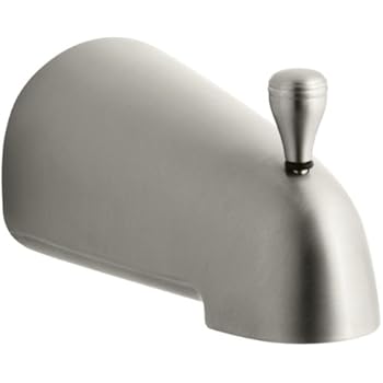 diverter devonshire vibrant bn inch spout kohler brushed nickel bath