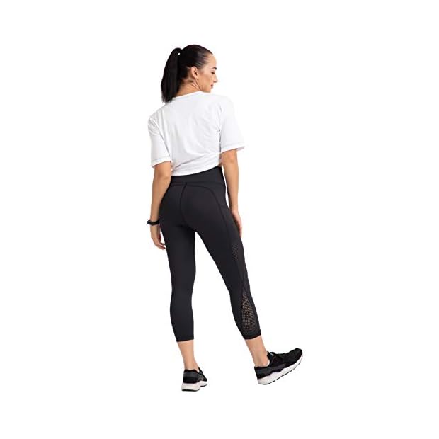 UURUN High Waist Yoga Pants Capri Workout Running Leggings with Pockets