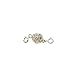 SYGY 4 Pcs Gold tone and Silver Tone, Rose gold, Black Ball magnetic clasps for jewelry