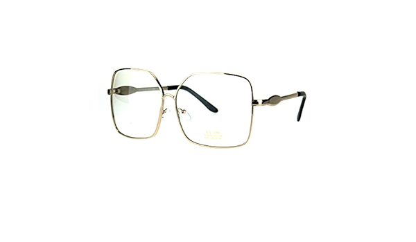 square gold frame glasses