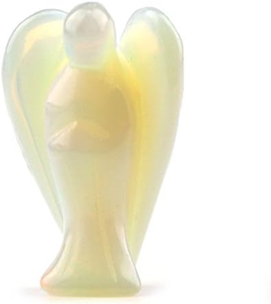 Winmaarc Reiki Energy Charged Opalite Angel Shape Crystal Stone Home Decor Gift