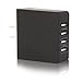 ETvalley 36 Watt Multi-Port 4 Port USB Outlet Wall Charger High Speed for Apple iPhone iPod iPad Samsung Android Tablets and Others (Black)