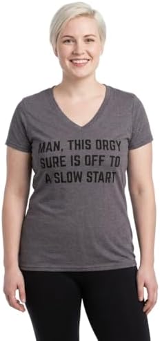 This Orgy Sure is Off to A Slow Start Funny T-Shirt Blue | Amazon.com