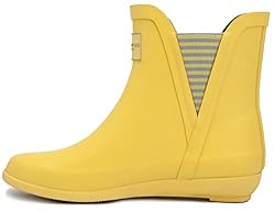LONDON FOG Womens Piccadilly Rain Boot Yellow 8 M US
