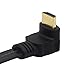 LEMENG 1FT Flat Slim High Speed HDMI Extension Cable A Female to 90 Degree Up Angle A Male Cable