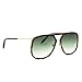 Victoria Beckham Lever Navigator Aviator Sunglasses VBS35 C4 Dark Turtle / Green